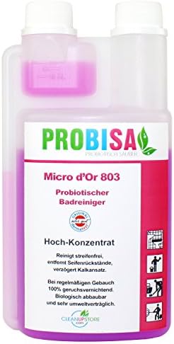 Premium Micro d'Or 803 Organic Bathroom Cleaner by PROBISA - Probiotic Sanitary Toilet Cleaner & Odour Neutralizer - Professional Strength - Dermatologically Tested - 25L Equivalent Concentrate