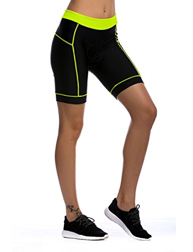iCreat Damen Fahrradhose Radhose Kurz Radlerhose Radshort Sporthose mit Sitzpolster S/M/L/XL/2XL - 2