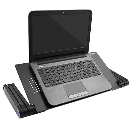 Laptoptisch Lapdesk, Kompakt klappbar und einfach zu tragen Einstellbare Laptop Tisch Lese Tisch Bett Frühstück Tablett Büro Lapdesk (Schwarz) - 6