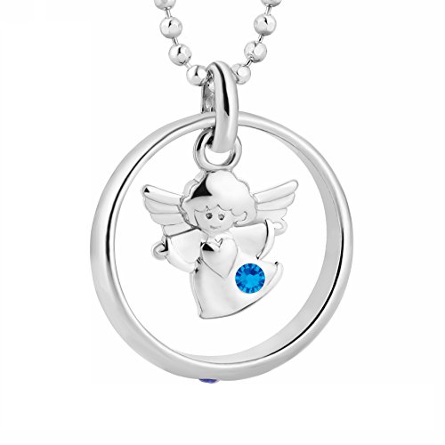 fish Kinderkette Mädchen Jungen Taufkette Sterling-Silber 925 Taufkette blau Schmucketui Geschenk zur Taufe