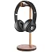 Produktbild Holz Headset Halter Kopfhörer Ständer Kleiderbügel mit einem Kabel Halterung