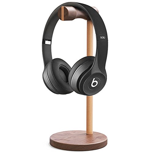 Preisvergleich Produktbild Holz Headset Halter Kopfhörer Ständer Kleiderbügel mit einem Kabel Halterung