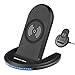 Produktbild QI Kabelloses Ladegerät | Wireless Charger | Faltbar Abnehmbare Halterung Laden | Induktive Ladestation Schnellladestation Ständer Halter | für Samsung Galaxy Note 9/8 / S9 + Plus (Schwarz)