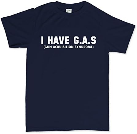 I Have GAS Gun Acquisition Syndrome Shooting Tshirt 3XL Navy Blue