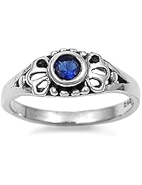 Sterlingsilber Kinderring mit Zirkonia