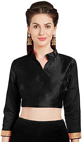 Mirchi FashionWomen's Art Silk Readymade Partywear Saree Blouse Choli Top