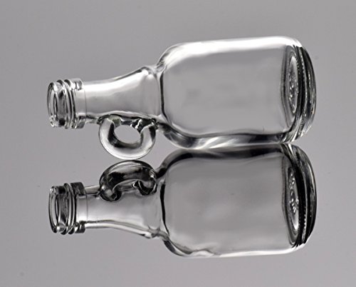 gouveo 40 leere Mini Glasflaschen „Henkel“ 40 ml Glasfläschchen mit Flaschendiscount-Rezeptbroschüre incl. Schraubverschluss, Likörflaschen kleine Flaschen Schnapsflaschen Essigflaschen Ölflaschen - 4