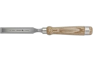 Högert Technik - Holzflachmeißel 20 mm mit Holzgriff - Länge: 14 cm - Flachmeißel für Holzbearbeitung - Mit Holzgriff/Holzmeißel/Schnitzwerkzeug für Holzschnitzerei