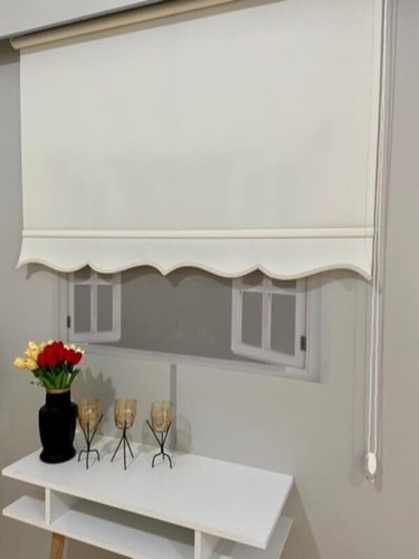 Beyazıt Tekstil Kırık Beyaz Etek Dilimli Stor Perde Alüminyum Kasa Ekru 220 x 260 byzt371