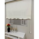 Beyazıt Tekstil Kırık Beyaz Etek Dilimli Stor Perde Al&uuml;minyum Kasa Ekru 200 x 260 byzt363
