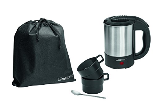 Clatronic WKR 3624 Reise-Wasserkocher, inox / schwarz - 2