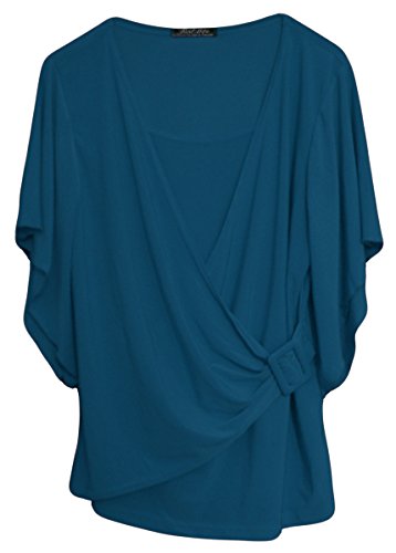 Women's Japanese Evening Breastfeeding Nursing Top (Small, Turquoise)