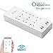 Price comparison product image WiFi Smart Power Strip,LOONFREE Surge Protector Multi-Socket with 6 Sockets 4 USB Port, Alexa ECHO/Smart Home Control Switch Timer, APP Remote via IOS Android Smartphone