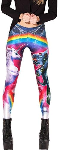 HG Blue Unicorn Fashion Digital Print Design Graphic Stretchy Leggings