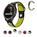 Produktbild Tosenpo Ersatzbänder für Garmin Vivoactive 3 / Vivomove/Vivomove HR Fitness Uhr 20mm verstellbares weiches Silikonband Schnellspanner Zubehör Armband (Schwarz&Gelb)