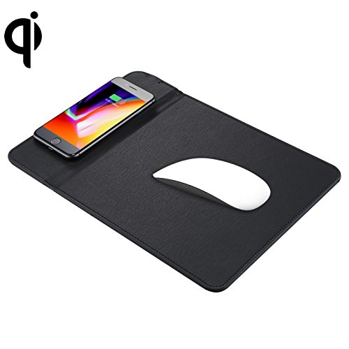 (#19) W1 5V 1A Total Output Mouse Pad QI Wireless Load, Holder QI Standard Phones, Size: 298 210 6.8mm For iPhone, Galaxy, Huawei, Xiaomi, LG, HTC and Other QI standard Smart Phones (Black)
