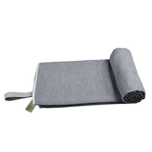 Plain / Colorful Yoga Towel &Yoga Mat, High Quality Microfiber Material, Comfortable and Easy-carried for Exercise, Yoga, and Pilates, Etc. 24'' X 72'' (61 X 183cm) (grey)