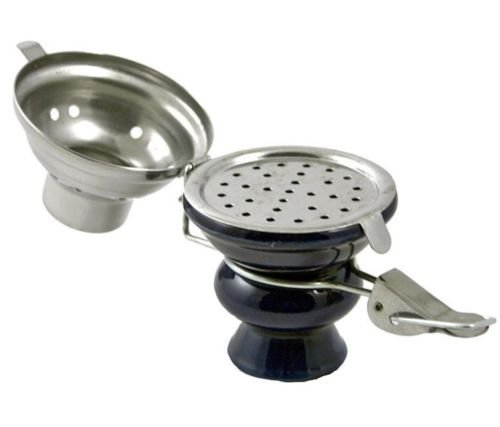 Tonkopf für Shisha´s mit Windschutz - Ø 6,5 cm - in Schwarz