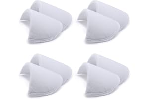 Jamsinmu 4 paia di cuscini di spalla schiuma Pratica cuscine Per cuciture giacche blazer abiti abiti da sakko abiti da cucire accessori per cucire White Small