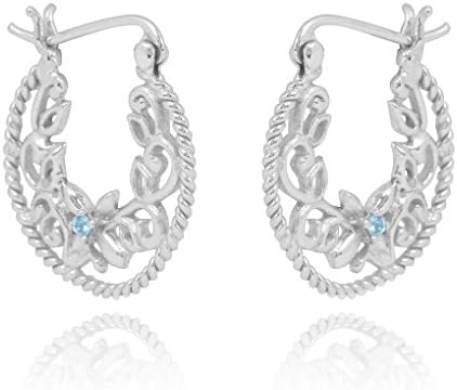Women`s Sky Blue Topaz Earrings Crafted of 925 Sterling Silver