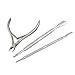 3Pcs Nail Cuticle Pusher Remover Nipper Trimmer Clipper Manicure Tools