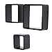 Produktbild WOLTU RG9282sz Wandregal Cube Würfel CD DVD Regal Dekoregal Kleines Holzregal, 3er Set Retro Hängeregal, Schwarz