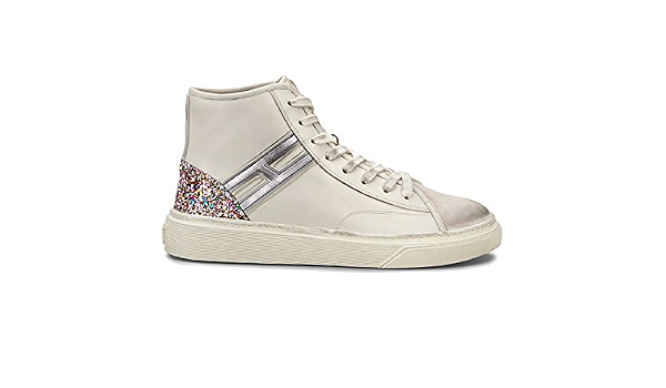 Hogan High-Top Sneakers H342 Pelle Panna, Viola, Argento, Donna. :  Amazon.it: Scarpe e borse