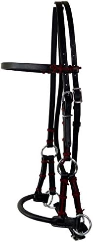 Side Pull Round Leather Noseband – Black, Thor Equine, black