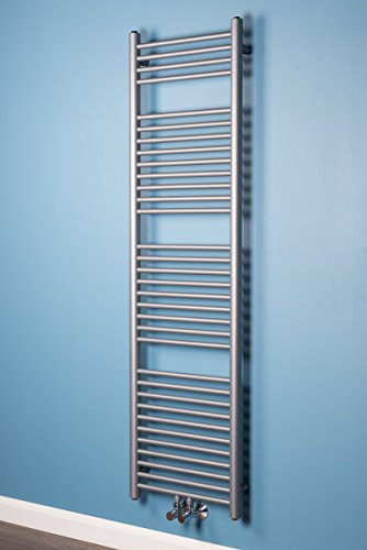 Handtuchheizkörper Badheizkörper 1600x450mm Silber gerade