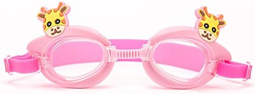 Kids Swim Goggles , Cute cartoon design, HD Anti-Fog, UV Protection, Hypoallergenic Soft Silicone Frame,PolycarbonateLenses,Comfortable and Easy to Use(ages 3-12Y).19.69-22.05 inch. (pink)