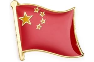 PANDA LOCO China China Bandera Nacional Metal Esmalte Pin Insignia Solapa, Metal