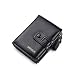 Produktbild AOKASIX Geldbörse Herren/Geldbeutel Männer aus echtem Nappa-Leder, Portemonnaie Geldtasche Brieftasche Herrenbörse, 12 * 10 * 2.5cm, Schwarz