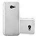 Produktbild Cadorabo Hülle für Samsung Galaxy A5 2017 (7) - Hülle in Silber – Handyhülle aus TPU Silikon in gebürsteter Edelstahloptik (Brushed) Silikonhülle Schutzhülle Soft Back Cover Case Bumper