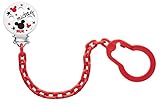 NUK 10256312 Disney Mickey Mouse Saugerkette, mit Clip zur sicheren Befestigung des Schnullers an Baby‘s Kleidung, 1 Stück, Farbe nicht frei wählbar - 2