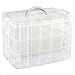 SODIAL(R) Cosmetic Makeup Storage Case Box Holder Organizer Container 3 Layers 30 Grids