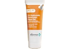 The Derma Co 1% Hyaluronic Sunscreen SPF 50 Aqua Gel, PA++++ | For Oily, Dry, Acne-prone Skin | Lightweight, No white-cast fo