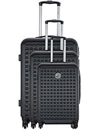 LES PTITES BOMBES Set de 3 trolleys rígidos BD-5829 Negro