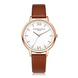 Fortan Damen Temperament Gold Zifferblatt Leder Gürtel Uhr-BW
