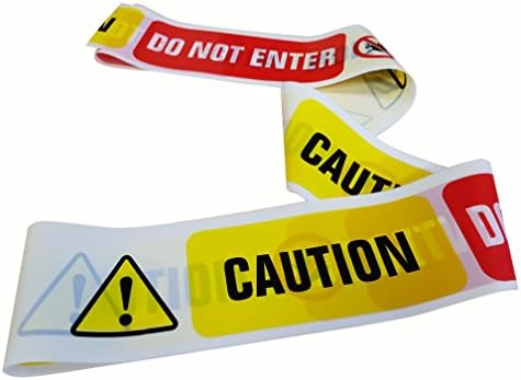 6m Length Caution Do Not Enter Novelty Barrier Tape (yellow and red)