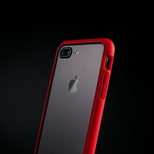 iPhone 8 Plus Bumper Funda  Also Fit iPhone 7 Plus  - RhinoShield  CrashGuard  Carcasa - Absorci  n de Impactos  ShockSpread Tecnolog  a  Case - Fino y Ligero  30 a  os de garant  a  - Rojo