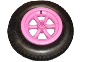 KETOPLASTICS PINK SPOKED wheelbarrow/Trolley Wheel Pneumatic 14" Tyre 3.50-8 Barrow