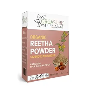 ORGASURE Reetha Powder (Aritha / Soapnut ) for Hair Care | 200gm