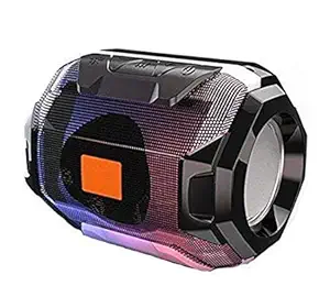 GLAMPANDA Super Bass Portable Rechargeable Splash/Waterproof Flashing LED Light Best Wireless/Gaming/Outdoor/Home Audio A0005 Bluetooth Speaker With Mic | USB |SD Card Slot & FM Support (Random Color)