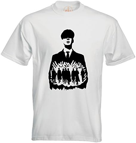 Duck Ink Men's Peaky Blinders Gang T-Shirt White X-Large