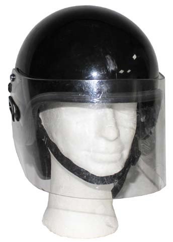 Preisvergleich Produktbild Engl. Polizeihelm, schwarz, Visir, gebr.