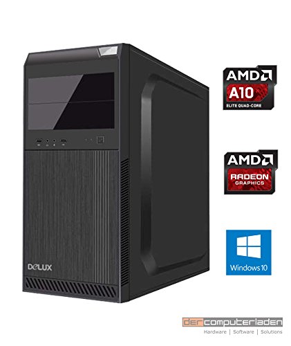 dercomputerladen Office PC System AMD, A10-7850K 4x3,7 GHz, 16GB RAM, 2000GB HDD, Radeon R7 Serie -2GB, inkl. Windows 10 (inkl. Installation)