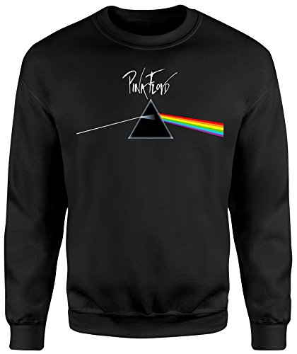 LaMAGLIERIA Felpa Unisex Pink Floyd Dark Side of The Moon - Felpa Set in Girocollo, XL, Nero