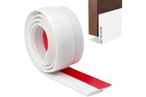 YOUSHARES Draft Excluder Tape for Doors - Front Door Draught Excluder for Bottom of Door Draft Excluder Strip Rubber Sealing Strip Soundproof Door Seal Strip Door Frame Draught Excluder (White)