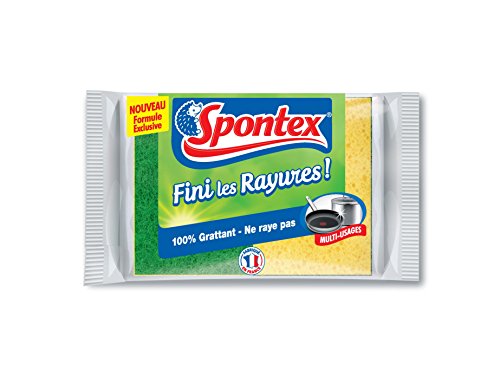 SPONTEX Eponge Fini les Rayures !  - Lot de 3 packs de 2 éponges