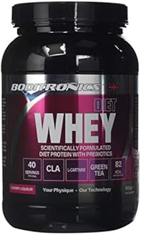 Boditronics Diet Whey Protein Powder with High Protein Blend and High doses of CLA, Vitamins C & E for Lean whey Protein Shake Powder (Cherry Liqueur, 900g)